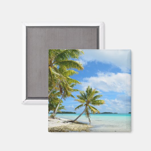 Aimant de plage de sable blanc (Recto/Verso)