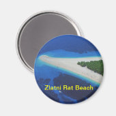 Aimant de plage de Zlatni Rat (Recto/Verso)
