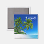 Aimant de plage tropical (Recto/Verso)