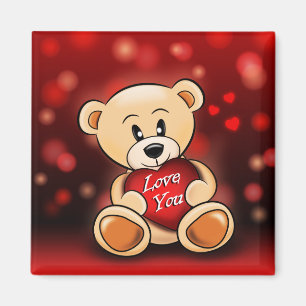 Aimant De Poets houdt van je Magneet