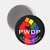 aimant de poing arc-en-ciel PWDP (Recto/Verso)