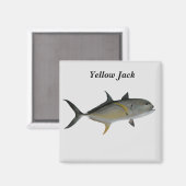 Aimant de poisson à Jack jaune (Recto/Verso)