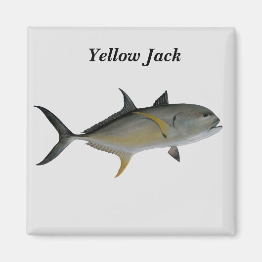 Aimant de poisson à Jack jaune (Devant)