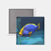 Aimant de poisson bleu (Recto/Verso)