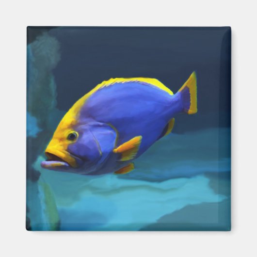 Aimant de poisson bleu (Devant)