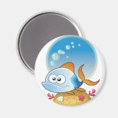 Aimant de poisson bleu (Recto/Verso)