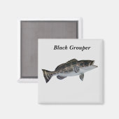 Aimant de poisson du Groupement noir (Recto/Verso)