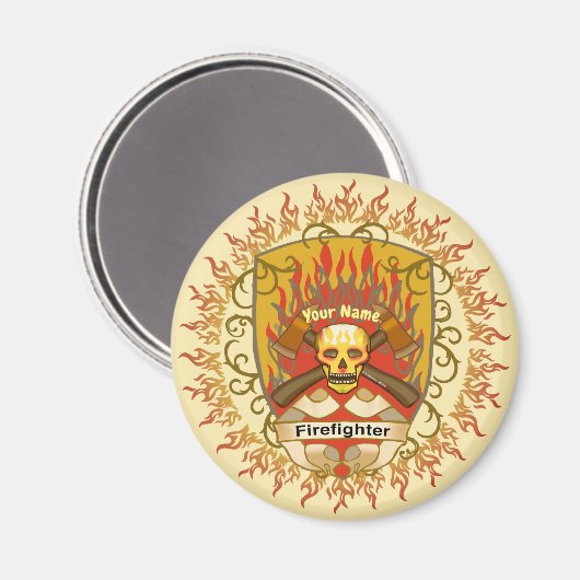 Aimant de pompier du Bouclier crânien (Recto/Verso)