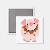Aimant de porc au chocolat au dessin animé (Recto/Verso)