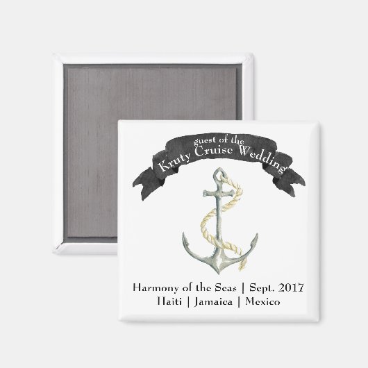 Aimant de porte de mariage de destination (Recto/Verso)