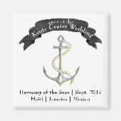 Aimant de porte de mariage de destination (Devant)