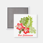 Aimant de porte d'une petite salle d'état Hibiscus (Recto/Verso)