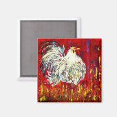 Aimant de poulet au rôti à aimants chic (Recto/Verso)
