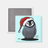 Aimant de poulet en pingouin de Noël (Recto/Verso)
