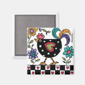 aimant de poulet noir (Recto/Verso)