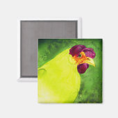 Aimant de poulet - "Poulet de printemps" (Recto/Verso)