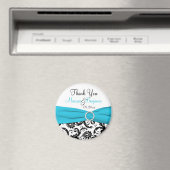 Aimant de préférence Mariage damassé bleu, blanc e (In Situ (Lave-vaisselle))