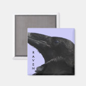 Aimant de profil corbeau (Recto/Verso)