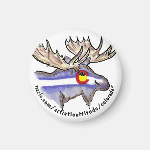 Aimant de promo d'oeil de cerfs communs du