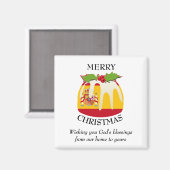 Aimant de pudding de Noël ESPAGNOL (Recto/Verso)