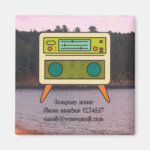 Aimant de radio rétro modifiable pour l'image de m