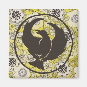 Aimant de rallonge coudée avec les fleurs blanche