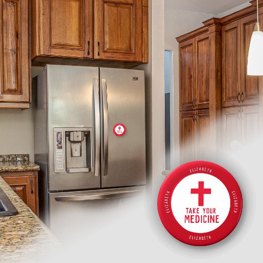 Aimant de rappel d'alerte Médicale avec nom