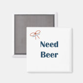 Aimant de rappel de la bière nécessaire (Recto/Verso)