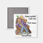 Aimant de rappel de service ménager personnalisé (Recto/Verso)