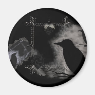 Aimant de Ravens de rose de noir