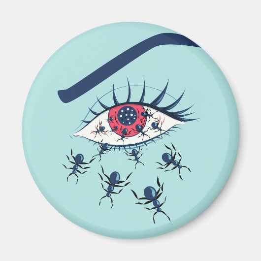 Aimant De Red Eye déplaisant étrange avec les fourmis de (Devant)