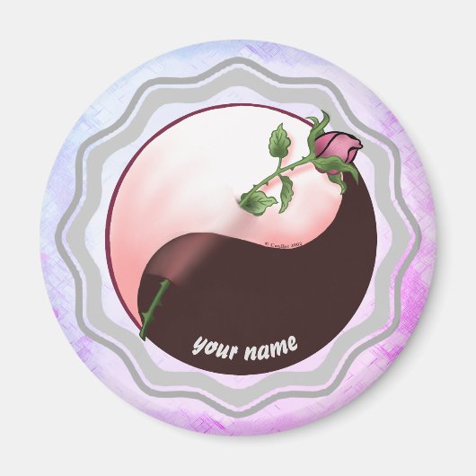 Aimant de Red Rose yin yang (Devant)