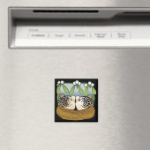 Aimant de réfrédérateur à deux tourterelles (In Situ (Lave-vaisselle))
