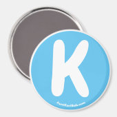 Aimant de réfrigérateur bleu K Sky (Recto/Verso)