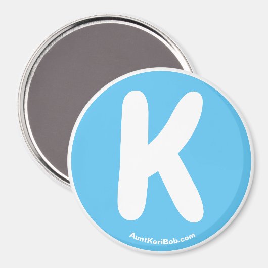 Aimant de réfrigérateur bleu K Sky (Recto/Verso)