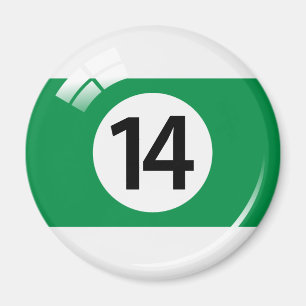 Aimant de réfrigérateur de boule de billard du