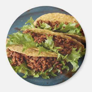 Aimant de réfrigérateur de dîner de tacos de bo