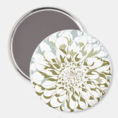 aimant de réfrigérateur de fleur de dahlia (Recto/Verso)
