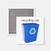 Aimant de réfrigérateur de la boîte de recyclage (Recto/Verso)