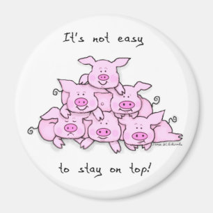 Aimant de réfrigérateur de la pyramide de porc