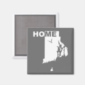 Aimant de réfrigérateur de Rhode Island, maison lo (Recto/Verso)