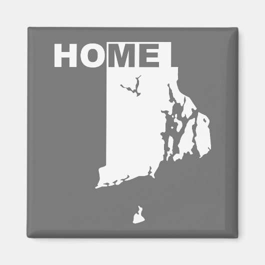 Aimant de réfrigérateur de Rhode Island, maison lo (Devant)