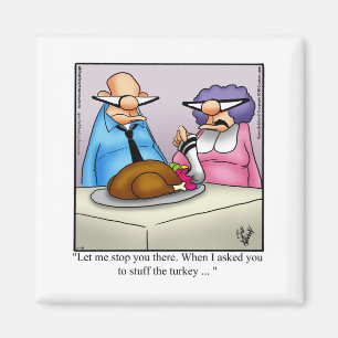 Aimant de réfrigérateur d'humour de Thanksgiving