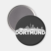 Aimant de réfrigérateur Dortmund City Skyline (Recto/Verso)