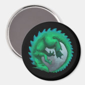 Aimant de réfrigérateur Dragon Moon (Recto/Verso)