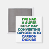 Aimant de réfrigérateur drôle de conversion d'oxyg (Recto/Verso)