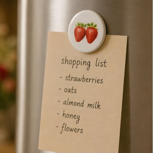 Aimant de réfrigérateur Fraise Fraîche