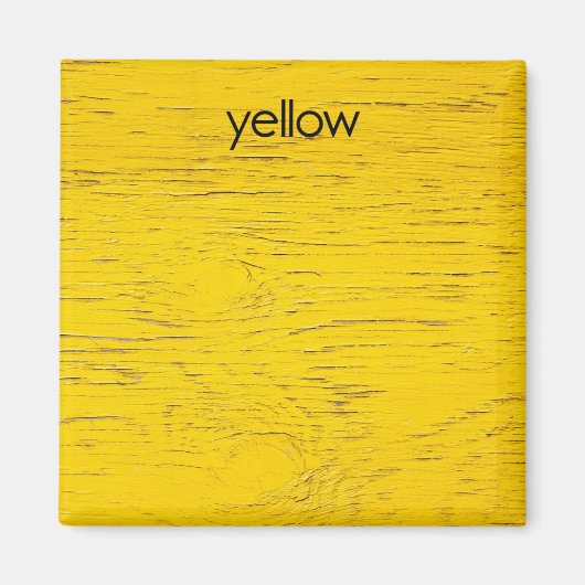 Aimant de réfrigérateur jaune (Devant)