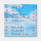 Aimant de réfrigérateur Merci (Devant)