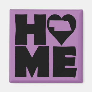 Aimant de réfrigérateur Nebraska Home Heart State